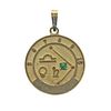 Libra Zodiac Emerald Gold Pendant