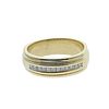 14k Gold Diamond Men's Wedding Band Ring