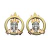 Retro 14k Gold Diamond Emerald Earrings