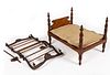 AMERICAN TIGER MAPLE TURNED DOLL POSTER BED