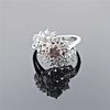 GIA 0.55ct Fancy Pink Diamond Cluster Ring