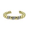 Sabbadini Italian 18k Gold Diamond Cuff Bracelet