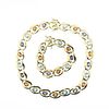 14k Gold Multi Gemstone Necklace Bracelet Set