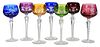 16 Cut to Clear Bohemian Glass Goblets