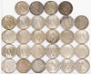 ASSORTED UNITED STATES PEACE SILVER DOLLARS, LOT OF 28