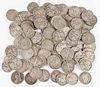 ASSORTED UNITED STATES SILVER HALF DOLLAR COINS, LOT OF 99