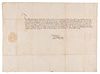 King Henry VIII Letter Signed on Thomas Cranmer