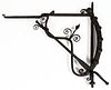 WROUGHT-IRON MONUMENTAL-SIZED AND STYLIZED HEARTH CRANE