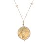 1929 Liberty Coin & Diamond 14k Gold Necklace