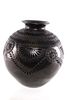 Mata Ortiz Large Black Ceramic Round Bottom Vase