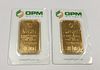 (2) OPM Metals Fine Gold 1 Troy Ounce Bars.