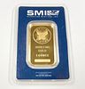 SMI Fine Gold 1 Troy Ounce Bar.