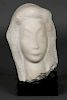 French School (19th/20th c.) Carved Marble Head