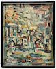 American School (20th c.) Abstract Oil Painting
