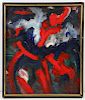 Abstract Painting signed Rebeyrolle (French, 20th c.)
