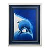 Wyland, "Undersea Flight" Framed Original Watercolor Painting, Hand Signed with Letter of Authenticity.