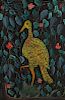 Blanchard (Haitian, 20th c.) Painting of a Yellow Bird