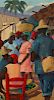 Petion Savain (1906-1973) Haitian Market Scene