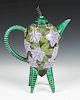 Kelly Torche Hong (20th c.) Teapot with Morning Glories