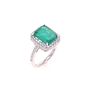 Opulent 4.27ct Emerald & VS Diamond Platinum Ring