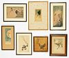 7 Framed Japanese Prints by Various Artists