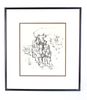 Framed Stagecoach Lithograph by Patricia Gekman