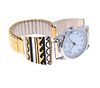 Navajo Tommy Rose Singer Gold Sterling Watch Cuff