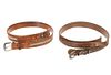 C. 1940-60s Silver Ranger Buckle & Horsehair Belts