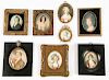 Collection of 19th C Miniature Portraits