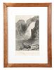 C1873 The Upper Yellowstone Falls Etching by Moran