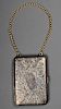 Vintage German Silver compact on chain lanyard