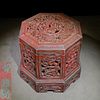 SONGHUA STONE CARVED HOLLOW PATTERN INK SLAB