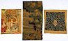3 Antique Continental Tapestry/Needlepoint Panels