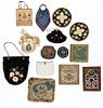 14 Antique Small Textile Bags and Misc. Items