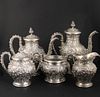 S. Kirk Sterling Silver Tea and Coffee Set 
