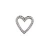 Platinum & Diamond Heart Form Pendant/Brooch