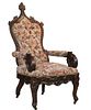 Gothic Revival Carved Oak Easy Chair