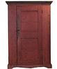 Country Red-Painted Pine Cupboard