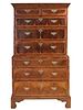 George I Walnut Chest on Chest