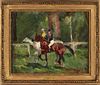 Oil on Canvas, Jockeys and Horses