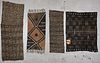 Collection of 4 Very Fine Vintage African Mud Cloth Textiles