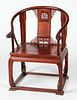 Chinese Carved Wood Throne Chair
