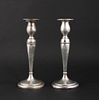 Pair of Sterling Silver Classical Candlesticks