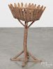 Adirondack style twig stand, early 20th c., 28'' h.
