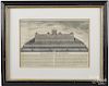 N. Currier color lithograph, titled The Temple of Solomon, 19th c., 9'' x 13''.