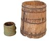 Large Wood and Iron Barrel