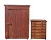 Country Pine Miniature Tall Chest of Drawers