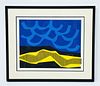 Limited Edition Lithograph by Harold Krisel Titled -Blue Wish- 16/75
