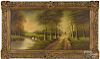 Oil on canvas landscape, early/mid 20th c., signed Loyd, 15 1/2'' x 31 1/2''.
