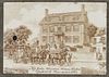Porcelain advertising calendar tile, dated 1900, with an image of the John Hancock House